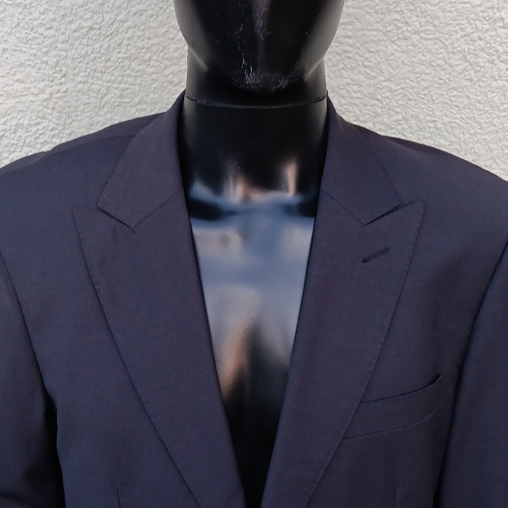 Men's Dark Navy Notch Lapel Blazer